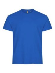 Clique Basic-T T-shirt męski dopasowany krój. Niebieskie t-shirty męskie CLIQUE, m, bez wzorów, z bawełny, bez kołnierzyka. Za 81.37 zł.