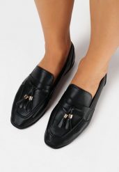 Czarne Mokasyny Loafersy z Klamerką Kivia. Czarne mokasyny damskie Born2be. Za 89.99 zł.