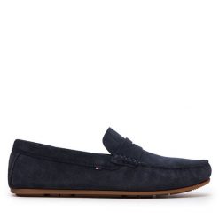 Mokasyny Tommy Hilfiger. Niebieskie mokasyny męskie Tommy Hilfiger, casualowe. Za 359.99 zł.