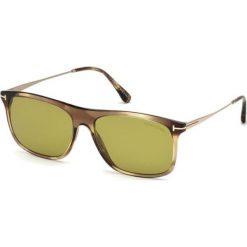 Okulary przeciwsłoneczne "FT0588" w kolorze złotym. Żółte okulary przeciwsłoneczne męskie marki Balenciaga, Prada, Tom Ford, z tworzywa sztucznego. W wyprzedaży za 449.95 zł.