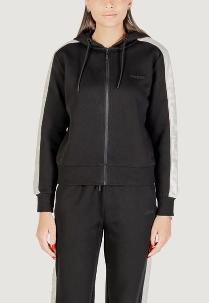 Bluza Kobieta GUESS ACTIVE MARYELLA FULL ZIP SWEATSHIRT. Czarne bluzy damskie Guess Active, s, z aplikacjami, z jeansu, bez kaptura. Za 349.10 zł.