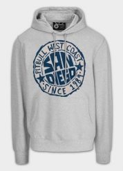 Bluza męska Pitbull z kapturem SAN DIEGO SUN. Szare bluzy męskie PITBULL, m, bez wzorów, z bawełny, z kapturem. Za 189.99 zł.