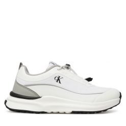 Sneakersy Calvin Klein. Białe trampki i tenisówki chłopięce Calvin Klein, bez wzorów, bez zapięcia. Za 309.99 zł.