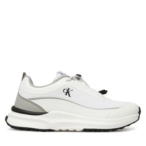 Sneakersy Calvin Klein. Białe trampki i tenisówki chłopięce Calvin Klein, bez wzorów, bez zapięcia. Za 309.99 zł.