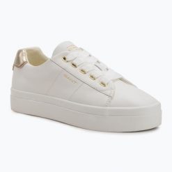 Buty damskie GANT Avona. Białe obuwie sportowe damskie GANT, bez wzorów, ze skóry, trekkingowe. Za 429.99 zł.