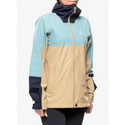 Kurtka przeciwdeszczowa damska Haglofs Finch Proof Jacket. Brązowe kurtki damskie Haglöfs, bez wzorów, bez kaptura. Za 676.99 zł.