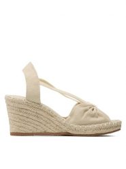 Clara Barson Espadryle WSS20445-01 Beżowy. Brązowe sandały damskie Clara Barson, bez wzorów, z materiału, bez obcasa, bez zapięcia. Za 119.99 zł.