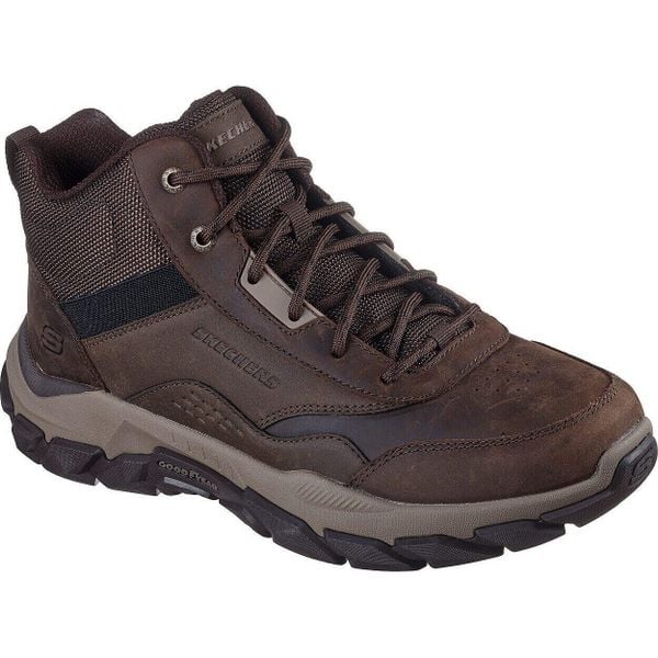 Buty Skechers Santoro-hopkins, Mężczyźni. Brązowe trekkingi męskie Skechers, trekkingowe. Za 690.00 zł.