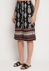 Czarne Szorty z Wysokim Stanem i Wzorem Etno Filanetia. Czarne szorty damskie Born2be, na lato, l, bez wzorów, eleganckie, z podwyższonym stanem. Za 34.99 zł.