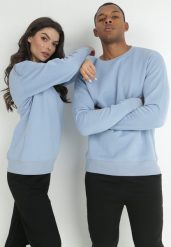 Niebieska Bluza Hypnol. Niebieskie bluzy męskie Born2be, m, bez wzorów, z dzianiny, bez kaptura. Za 29.99 zł.