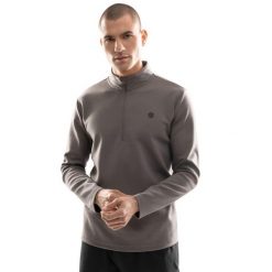 Męska bluza treningowa z suwakiem pod szyją Fitness Siroko Troop. Szare bluzy męskie SIROKO, l, bez wzorów, z materiału, bez kaptura, na fitness i siłownię. W wyprzedaży za 146.95 zł.
