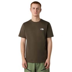 The North Face - męski t-shirt casual, bawełniany, taupe. Brązowe t-shirty męskie The North Face, m, bez wzorów, z bawełny, casualowe, bez kołnierzyka. Za 321.99 zł.