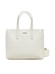 Calvin Klein Torebka Ck Must Small Tote K60K612904 Écru. Torebki do ręki damskie Calvin Klein, bez wzorów, ze skóry, bez dodatków. Za 329.99 zł.