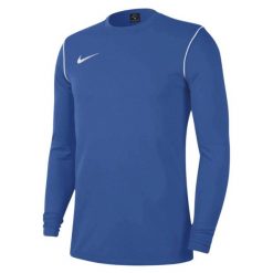 Bluza piłkarska chłopięca Nike Dri-fit Park 20 Jr. Białe bluzy dla chłopców Nike, bez wzorów, z materiału, bez ramiączek, bez kaptura. Za 170.35 zł.