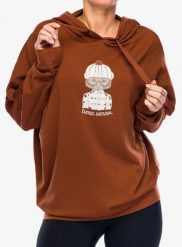 Bluza z kapturem damska Super.natural Snow Cat Hoodie. Brązowe bluzy damskie super.natural, xs, bez wzorów, z elastanu, z kapturem. Za 510.39 zł.
