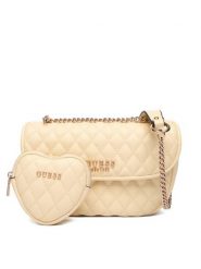 Guess Torebka Atabey HWQG98 94210 Żółty. Żółte torebki do ręki damskie Guess, z aplikacjami, ze skóry, bez dodatków. Za 589.99 zł.