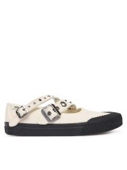 Vans Półbuty Mary Jane Straps VN000D9AKIG1 Kremowy. Białe półbuty damskie Vans, bez wzorów, ze skóry, bez obcasa, na płaskiej podeszwie, bez zapięcia. Za 399.99 zł.