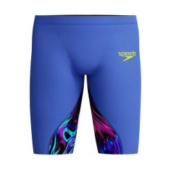 Strój pływacki startowy chłopięcy Speedo LZR Ignite. Niebieskie szorty dla chłopców Speedo, bez wzorów, sportowe. Za 820.33 zł.