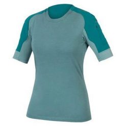 Koszulka rowerowa damska Endura GV500 W. Niebieskie koszulki sportowe damskie ENDURA, bez wzorów, rowerowe. Za 325.00 zł.