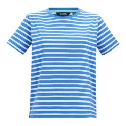 Damska Koszulka W Paski Bayletta. Białe koszulki sportowe damskie Regatta, bez wzorów, sportowe, bez kołnierzyka. Za 72.99 zł.