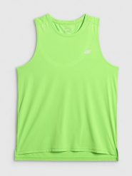 4F Koszulka do biegania regular szybkoschnąca męska - zielona L. Zielone koszulki sportowe męskie 4f, l, bez wzorów, z materiału, bez kołnierzyka. Za 119.99 zł.