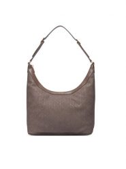 Calvin Klein Torebka Emblem Aop Sueded M Shoulder Bag LV04F3881G Beżowy. Brązowe torebki do ręki damskie Calvin Klein, bez wzorów, ze skóry, bez dodatków. Za 649.99 zł.