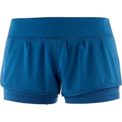 Szorty sportowe w kolorze niebieskim. Niebieskie szorty sportowe damskie Salomon, xs, bez wzorów, z materiału, sportowe, climacool (adidas). W wyprzedaży za 122.95 zł.