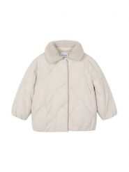 Mayoral Kurtka zimowa 4446 Beżowy Regular Fit. Brązowe buty zimowe dziewczęce Mayoral, na zimę, bez wzorów, z syntetyku, bez kaptura. Za 199.99 zł.
