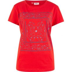 Shirt z krótkim rękawem i nadrukiem bonprix truskawkowy z nadrukiem. Bluzki damskie bonprix. Za 44.99 zł.