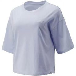 Koszulka sportowa damska New Balance Athletics Intelligent Choice. Niebieskie koszulki sportowe damskie New Balance, uniwersalny, bez wzorów, bez kołnierzyka, bez ramiączek. Za 141.00 zł.