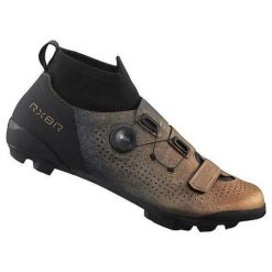 Szutrowe buty kolarskie RX801R. Brązowe buty sportowe męskie Shimano, z dzianiny, bez zapięcia, rowerowe. Za 1,348.50 zł.