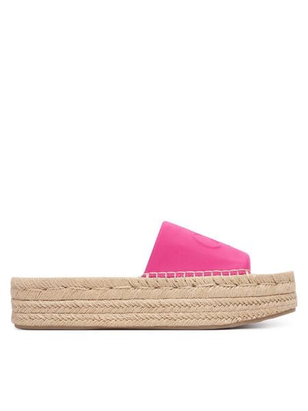 Calvin Klein Espadryle Ebeth HW0HW02894 Różowy. Czerwone espadryle damskie Calvin Klein, bez wzorów, z materiału, bez obcasa. Za 233.99 zł.