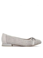 Caprice Baleriny 9-22503-42 Szary. Szare baleriny damskie Caprice, bez wzorów, ze skóry, bez obcasa. Za 206.99 zł.