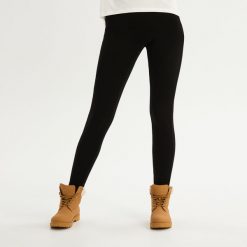 Bawełniane legginsy - Czarny. Czarne legginsy damskie Sinsay, z bawełny. Za 39.99 zł.