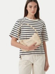 Tommy Jeans Torebka Metal Logo Shoulder Bag AW0AW18468 Biały. Białe torebki do ręki damskie Tommy Jeans, bez wzorów, z jeansu, bez dodatków. Za 409.99 zł.