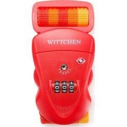 Pas zabezpieczający z zamkiem 56-30-013-30. Brązowe walizki damskie Wittchen, w paski, z materiału. Za 69.00 zł.