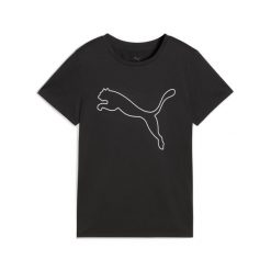 Damska koszulka TAD ESSENTIALS z logo PUMA. Czarne koszulki sportowe damskie Puma, bez wzorów, na fitness i siłownię. Za 89.00 zł.
