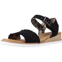 Sandały SKECHERS DESERT KISS ADOBE PRINCESS Czarny. Czarne sandały damskie Skechers, bez wzorów, z materiału, bez obcasa, bez zapięcia. Za 179.99 zł.