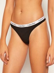 Calvin Klein Underwear Stringi 0000D1617E Czarny. Czarne stringi damskie Calvin Klein Underwear, xl, bez wzorów, z bawełny. Za 49.99 zł.