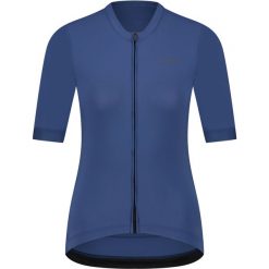 Damska koszulka kolarska z krótkim rękawem FUTURO, Candy Blue. Niebieskie koszulki sportowe damskie Shimano, bez wzorów, z poliamidu, bez kołnierzyka, bez ramiączek, rowerowe. Za 392.80 zł.