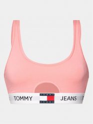 Tommy Jeans Biustonosz top UW0UW05345 Różowy. Czerwone biustonosze Tommy Jeans, bez wzorów, z bawełny. Za 99.99 zł.