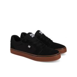 Skórzane buty dla Mężczyzn ANVIL Czarny. Czarne buty sportowe męskie DC Shoes, z nubiku, bez zapięcia. Za 279.99 zł.