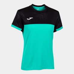 Koszulka do tenisa z krótkim rekawem damska Joma SHORT SLEEVE T- SHIRT. Czarne koszulki sportowe damskie Joma, xs, bez wzorów, bez kołnierzyka, bez ramiączek, tenisowe. Za 89.00 zł.