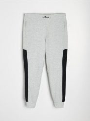 Spodnie jogger Active - szary. Szare spodnie materiałowe męskie Sinsay, l, bez wzorów. Za 49.99 zł.