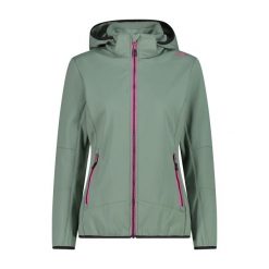 Kurtka damska turystyczna CMP 32A0456. Zielone kurtki sportowe damskie CMP, l, bez wzorów, bez kaptura, trekkingowe. Za 425.00 zł.