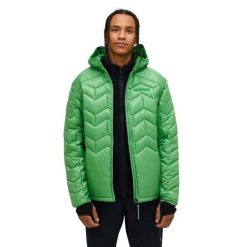 Kurtka Peak Performance męska Elevate Liner Hood zielona - XL. Zielone kurtki męskie Peak Performance, m, bez wzorów, z puchu, bez kaptura. W wyprzedaży za 1,059.00 zł.