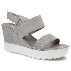 Szare Sandały Lemar Wygodne Buty Na Koturnie. Szare klapki damskie Lemar, bez wzorów, ze skóry, bez obcasa, na koturnie, bez zapięcia. Za 139.00 zł.