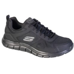 Buty sportowe Sneakersy męskie, Track-Scloric Wide. Czarne buty sportowe męskie Skechers, z materiału, bez zapięcia, trekkingowe. Za 269.99 zł.