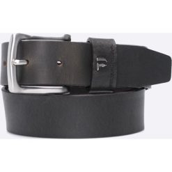 Trussardi Jeans - Pasek skórzany. Czarne paski damskie TRUSSARDI JEANS, w paski, z jeansu. W wyprzedaży za 199.90 zł.