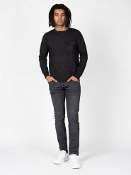 Pepe Jeans Sweter "Marcel" | PM702174 | Marcel | Mężczyzna | Grafitowy. Szare swetry przez głowę męskie Pepe Jeans, m, bez wzorów, z dzianiny, bez kołnierzyka. W wyprzedaży za 159.00 zł.